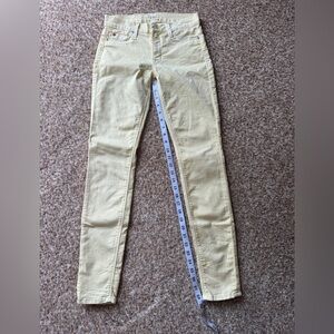 Hudson Nico Super Skinny Midrise Jeans yellow size 24